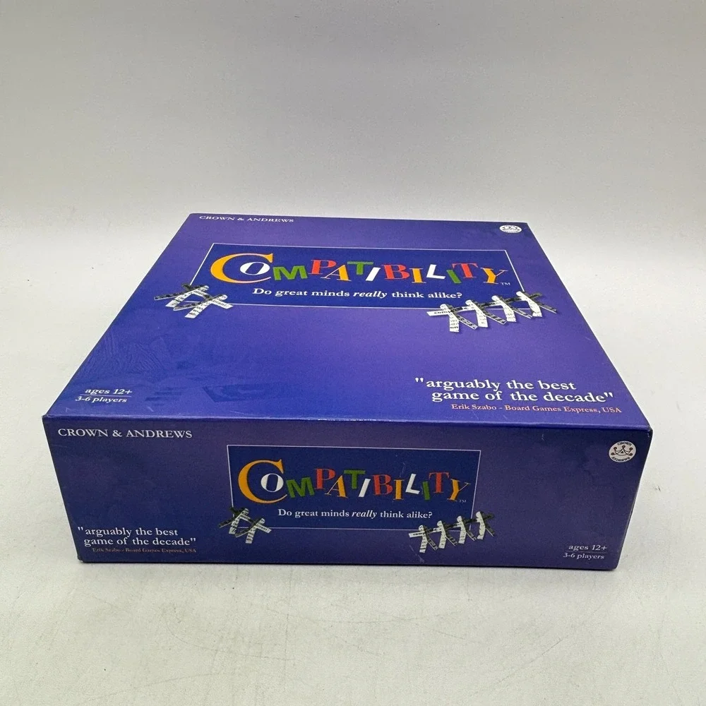 VINTAGE Compatibility COMPLETE Crown & Andrews 2003 Party Game Cards Pictures